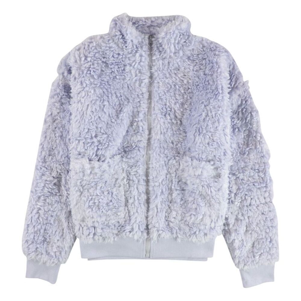 P.J. Salvage Womens Sherpa Fleece Bomber Jacket, Blue, NWT